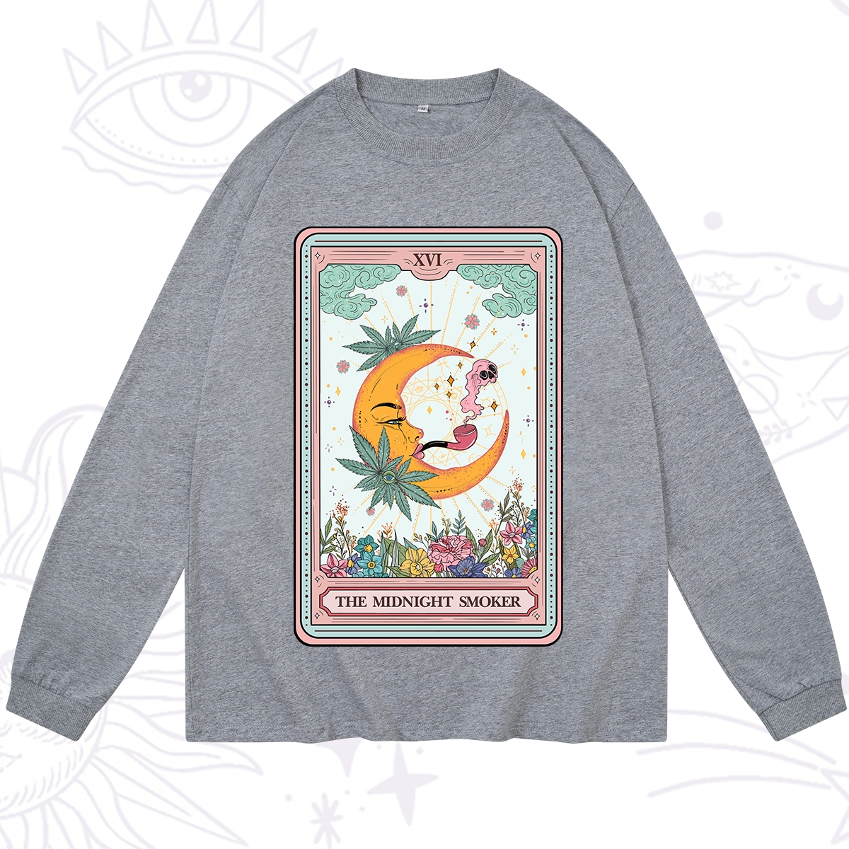 Purplehecate The Midnight Smoker Tarot Long Sleeve T-Shirt