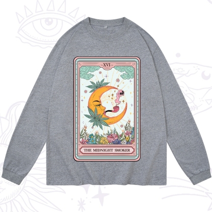 Purplehecate The Midnight Smoker Tarot Long Sleeve T-Shirt