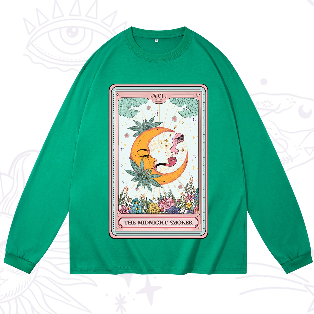 Purplehecate The Midnight Smoker Tarot Long Sleeve T-Shirt