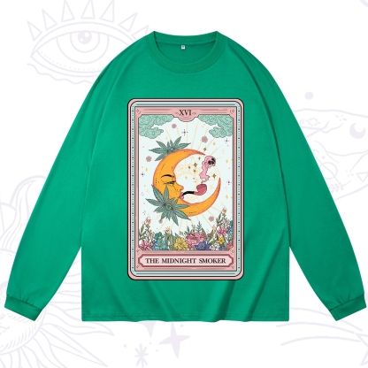 Purplehecate The Midnight Smoker Tarot Long Sleeve T-Shirt