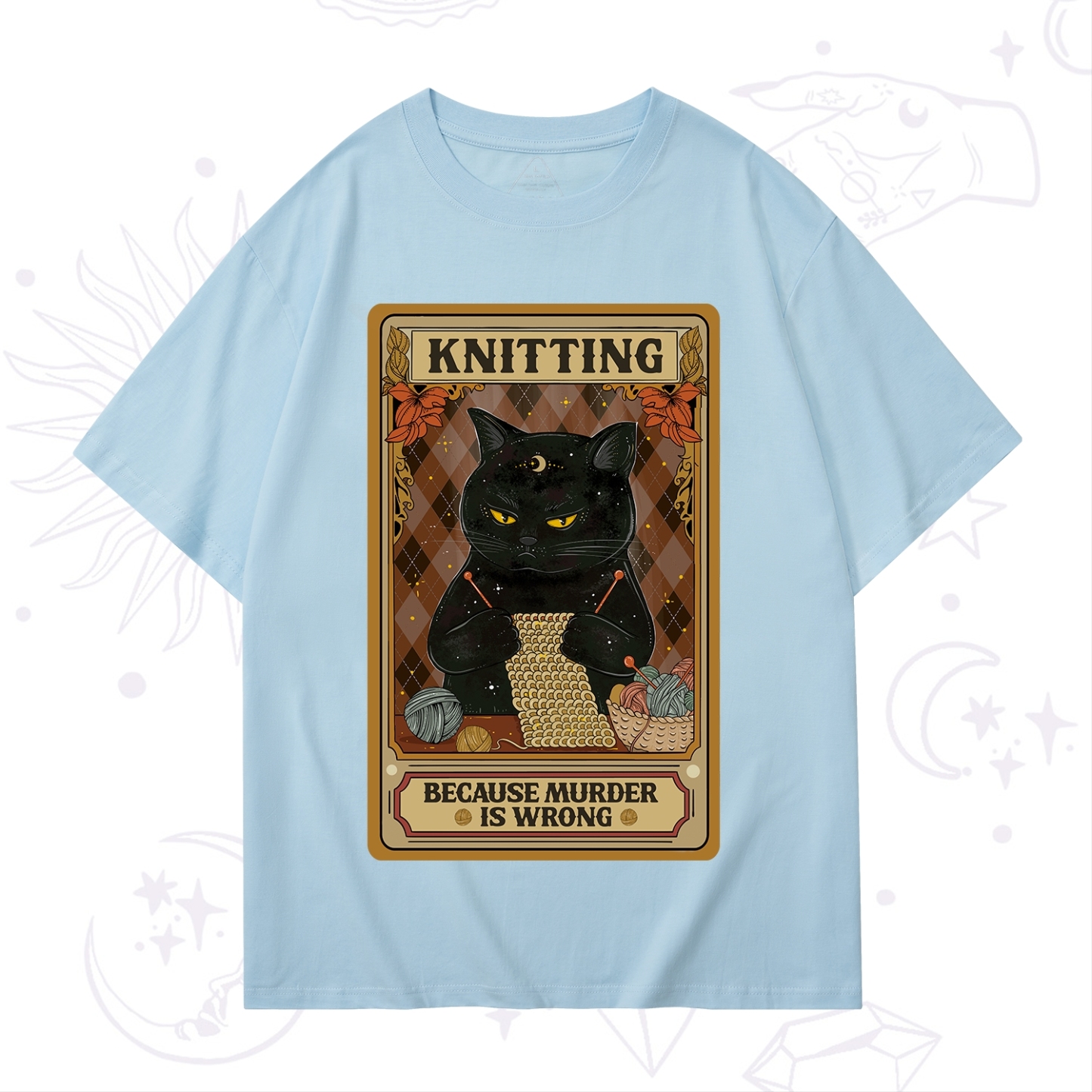 Purplehecate Knitting Because Murder Is Wrong T-Shirt