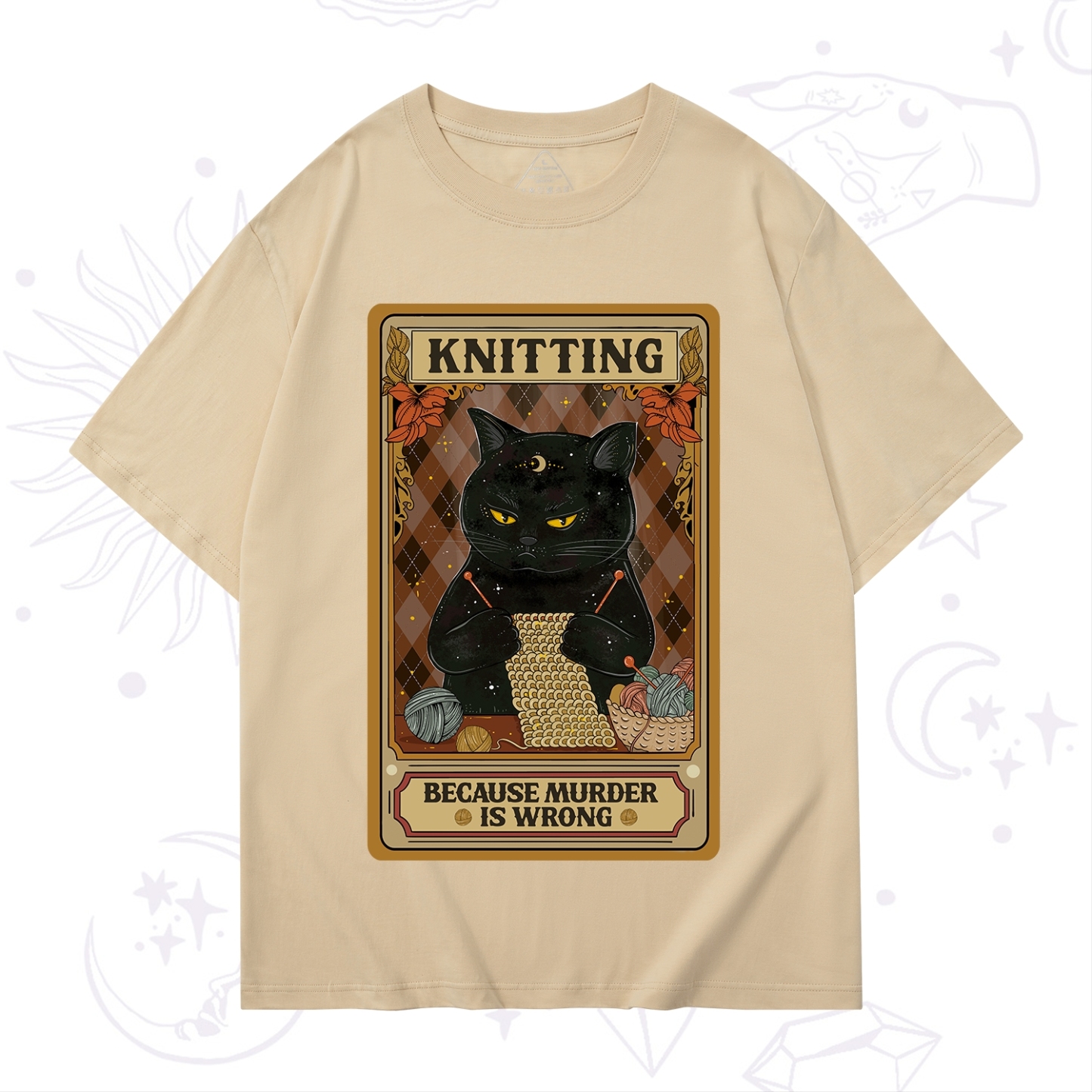 Purplehecate Knitting Because Murder Is Wrong T-Shirt