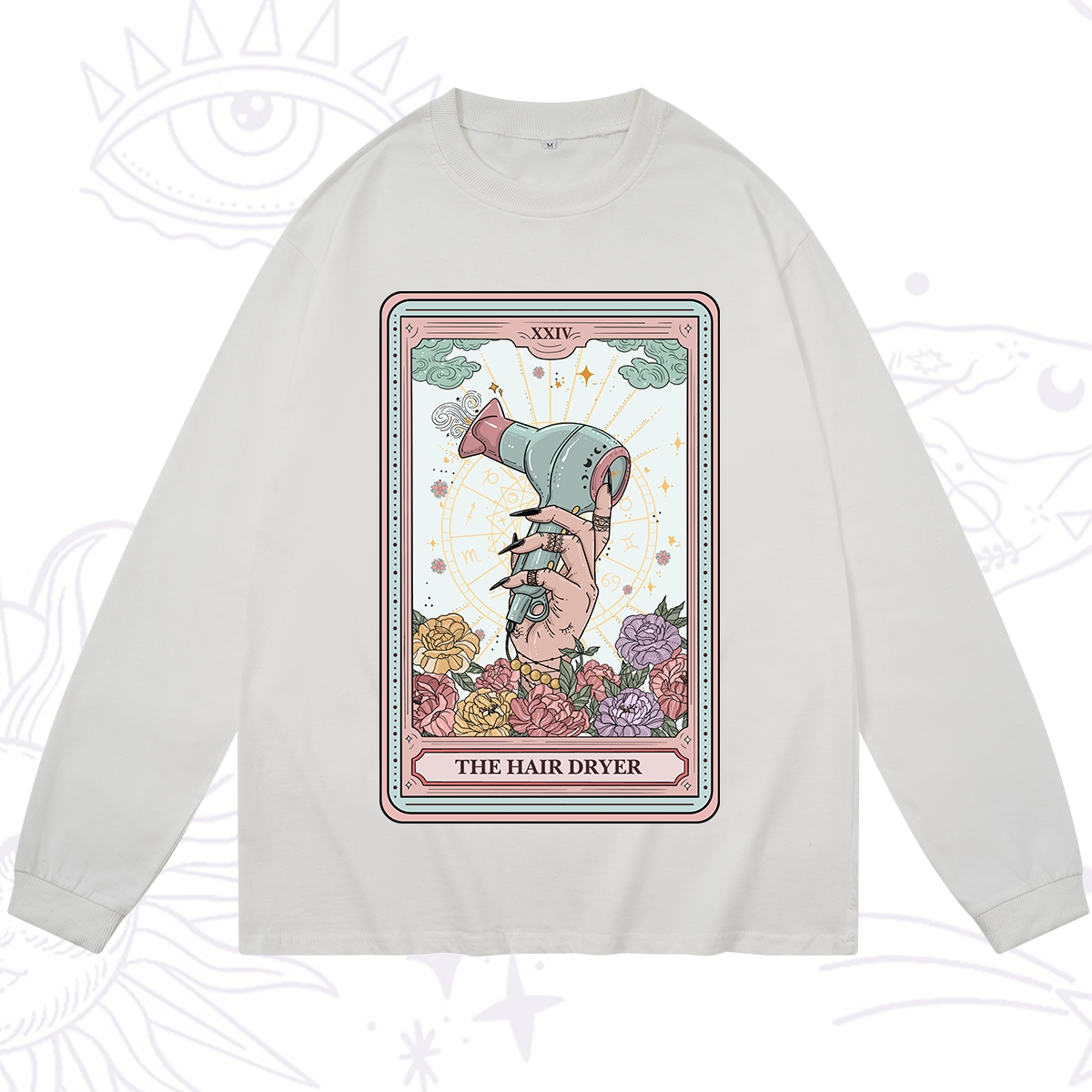 Purplehecate The Hair Dryer Life Tarot Long Sleeve T-Shirt