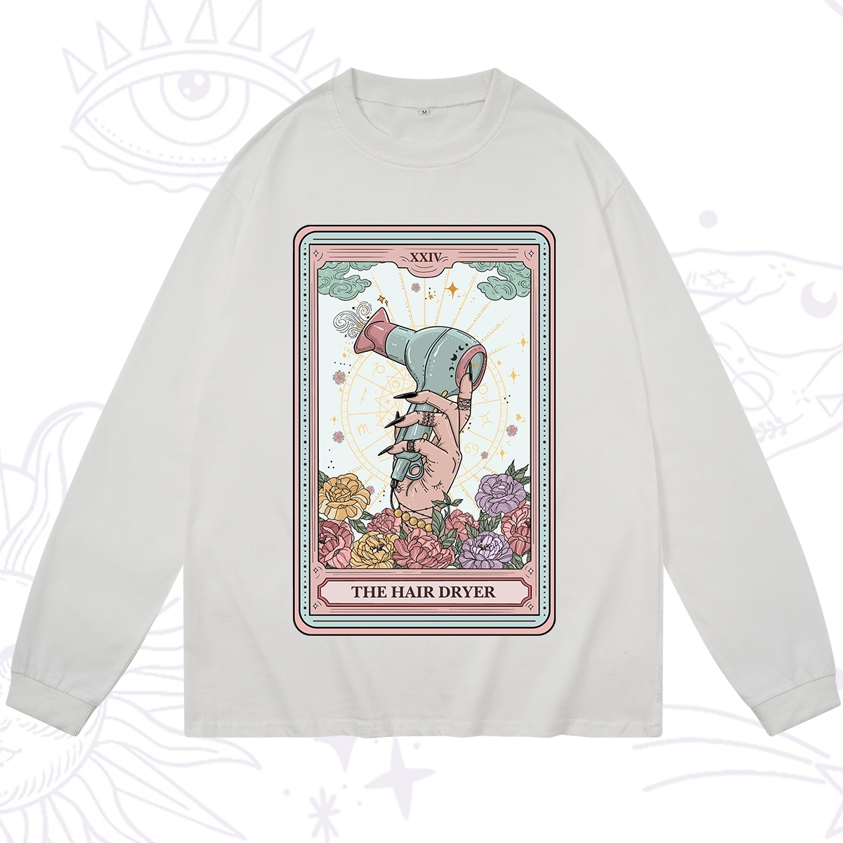 Purplehecate The Hair Dryer Life Tarot Long Sleeve T-Shirt