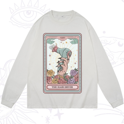 Purplehecate The Hair Dryer Life Tarot Long Sleeve T-Shirt