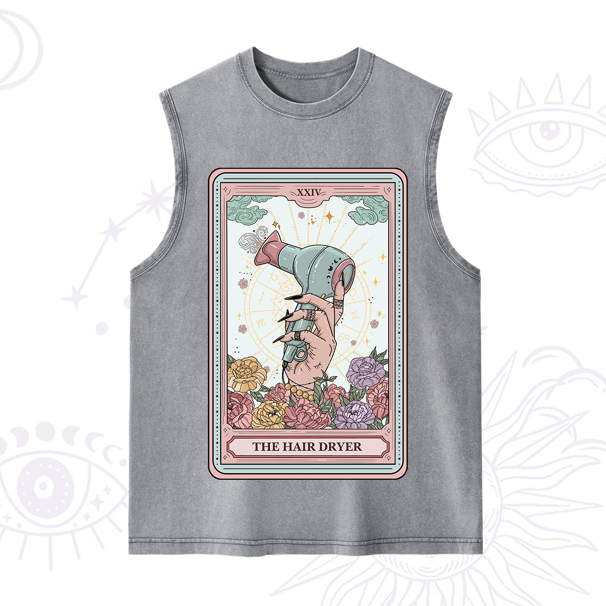 Purplehecate The Hair Dryer Life Tarot Washed Tank