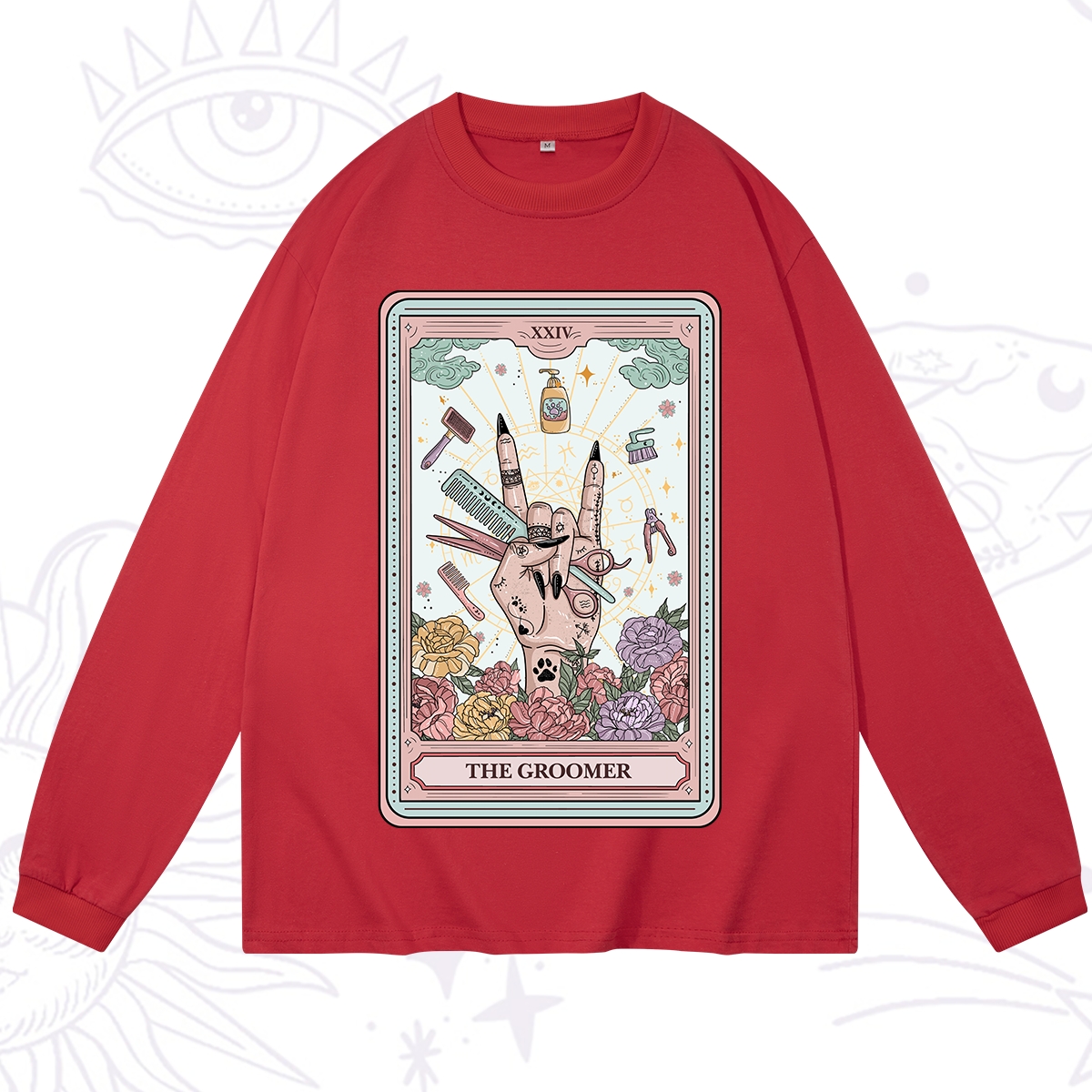 Purplehecate The Pet Groomer Tarot Card Long Sleeve T-Shirt