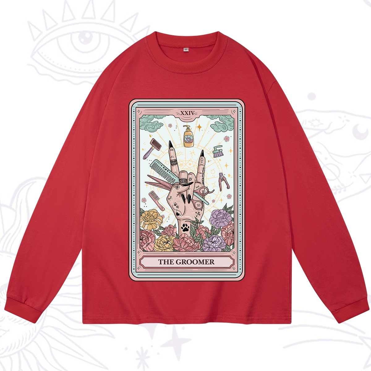 Purplehecate The Pet Groomer Tarot Card Long Sleeve T-Shirt