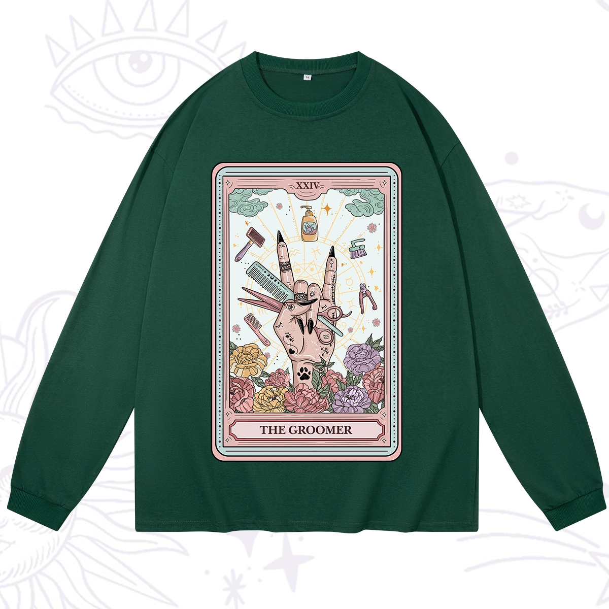 Purplehecate The Pet Groomer Tarot Card Long Sleeve T-Shirt
