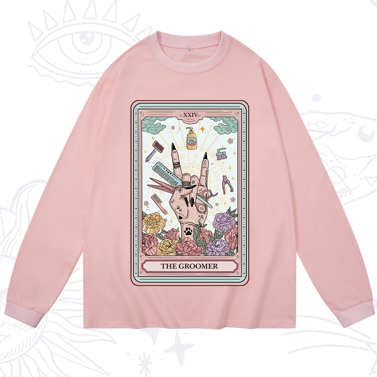 Purplehecate The Pet Groomer Tarot Card Long Sleeve T-Shirt