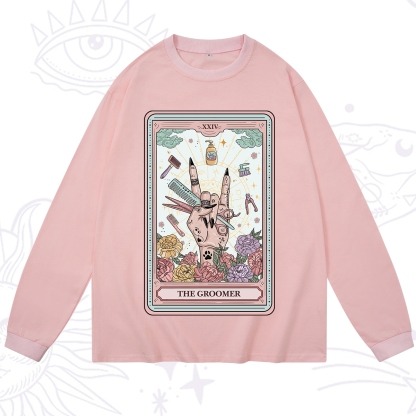 Purplehecate The Pet Groomer Tarot Card Long Sleeve T-Shirt