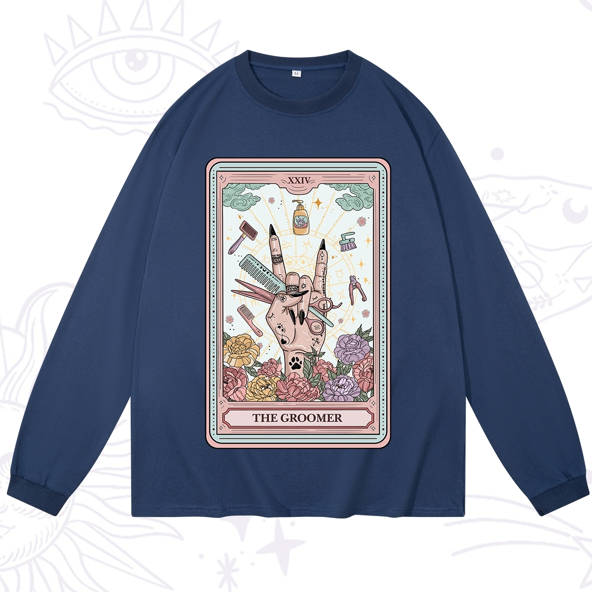 Purplehecate The Pet Groomer Tarot Card Long Sleeve T-Shirt
