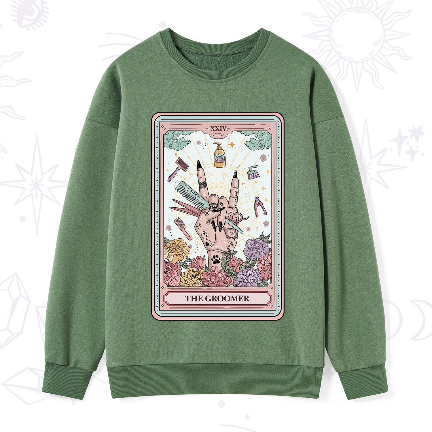 Purplehecate The Pet Groomer Tarot Card Sweatshirt