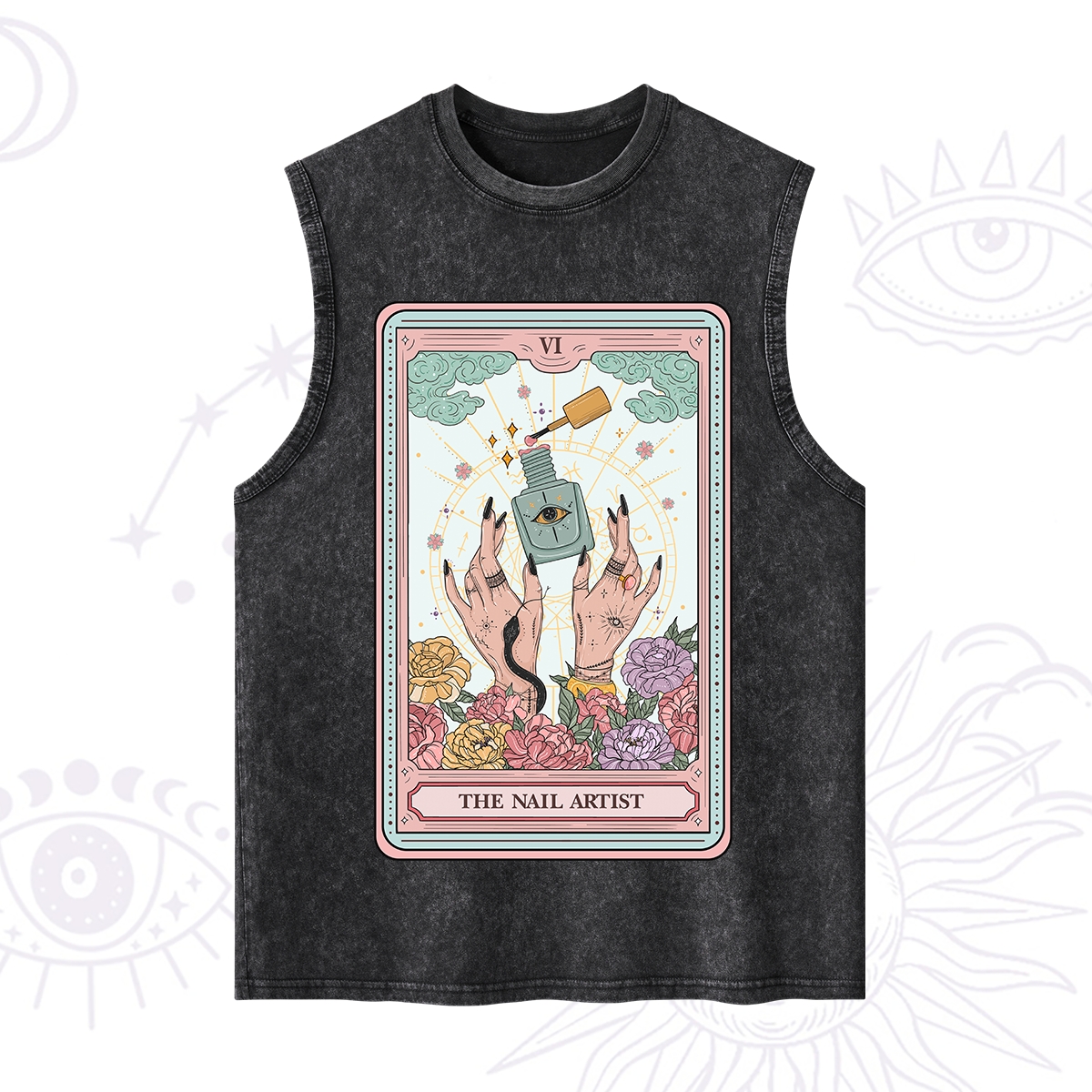 Purplehecate The Nail Artist Life Tarot Washed Tank