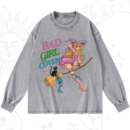 Purplehecate Bad Girl Coven Washed Long Sleeve Shirt