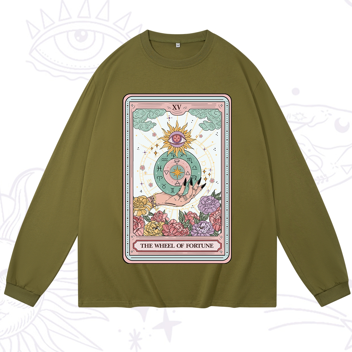 Purplehecate The Wheel of Fortune Tarot Card Long Sleeve T-Shirt