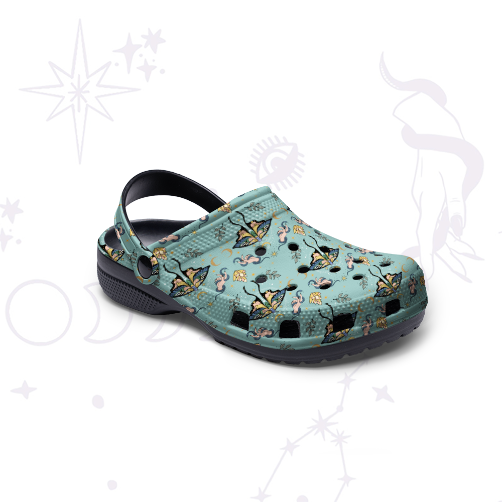 Purplehecate Mystical Moth Rubber Clogs