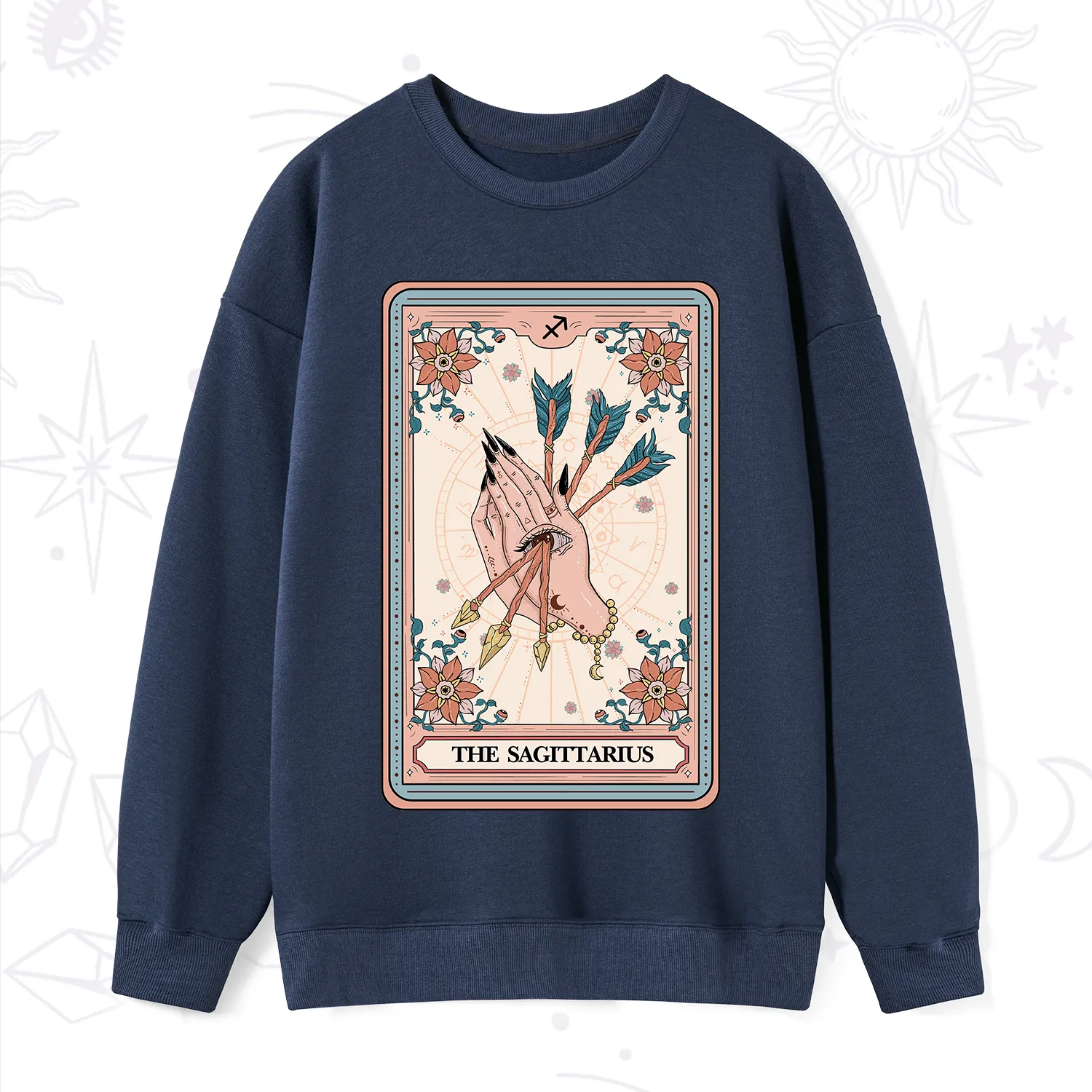 Purplehecate The Sagittarius Tarot Card Sweatshirt