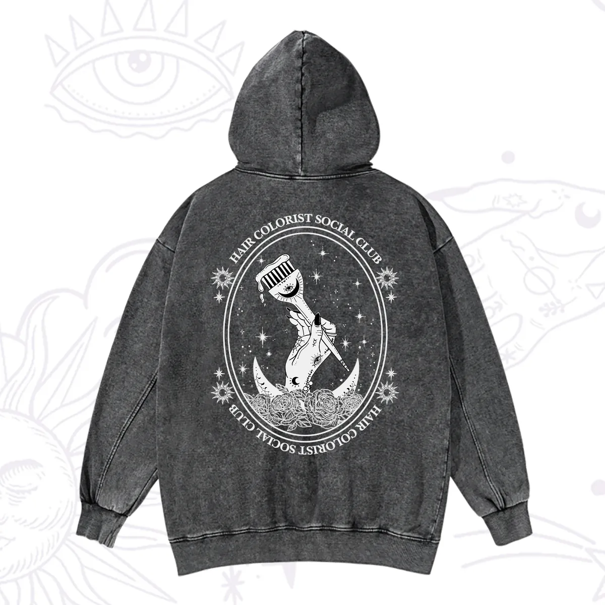 Purplehecate Hair Colorist Social Club Washed Hoodie