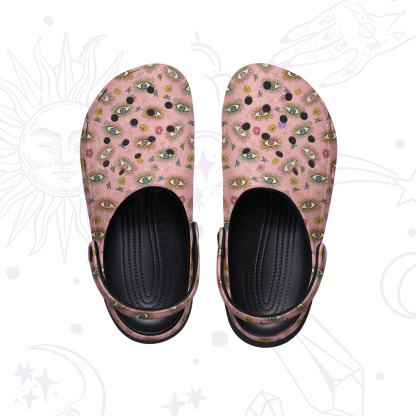 Purplehecate Evil Eye Pattern Rubber Clogs