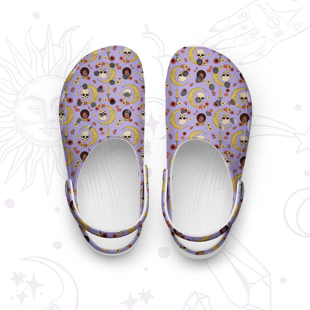 Purplehecate Sorcerer's Skull Rubber Clogs
