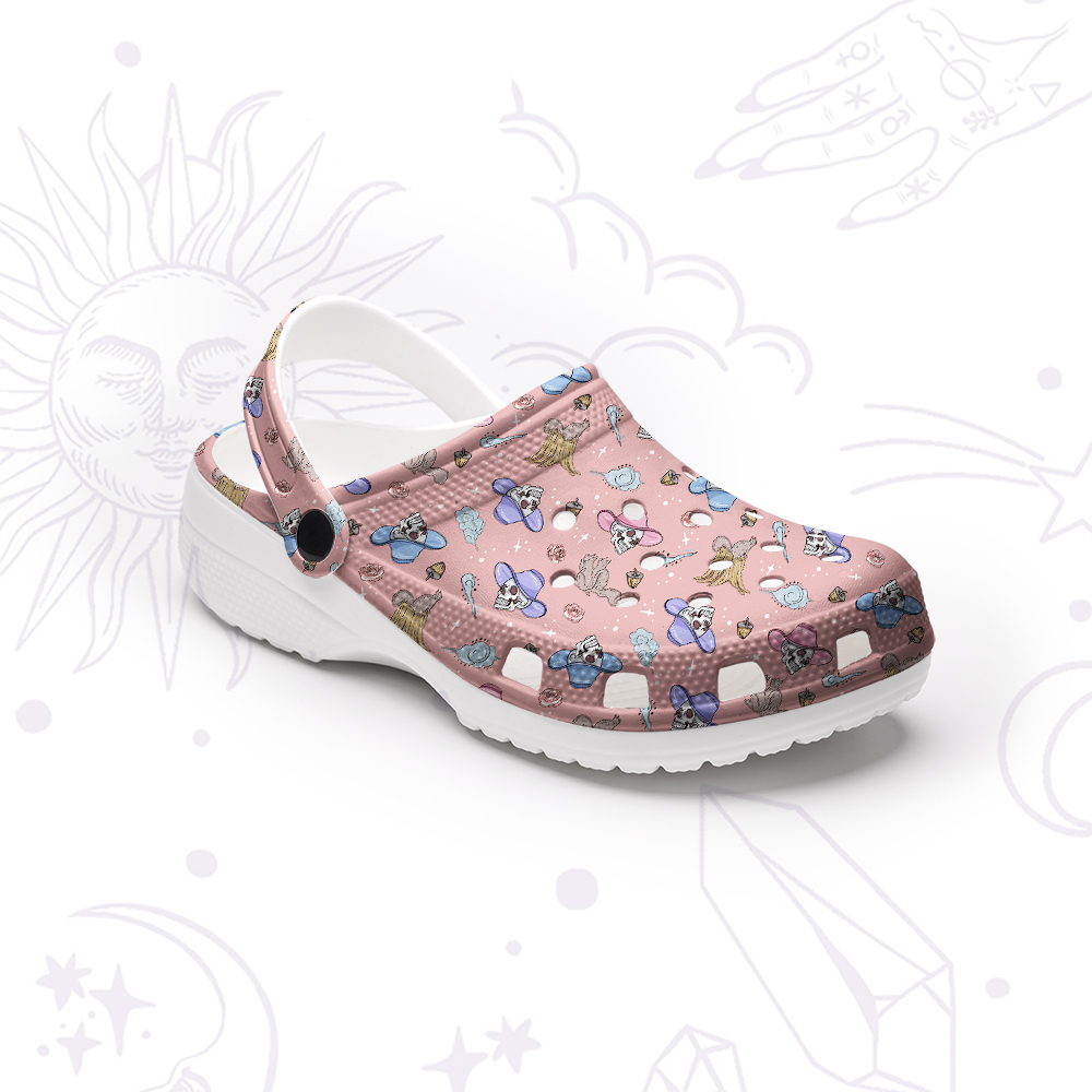 Purplehecate Magical Cowboy Skull Rubber Clogs