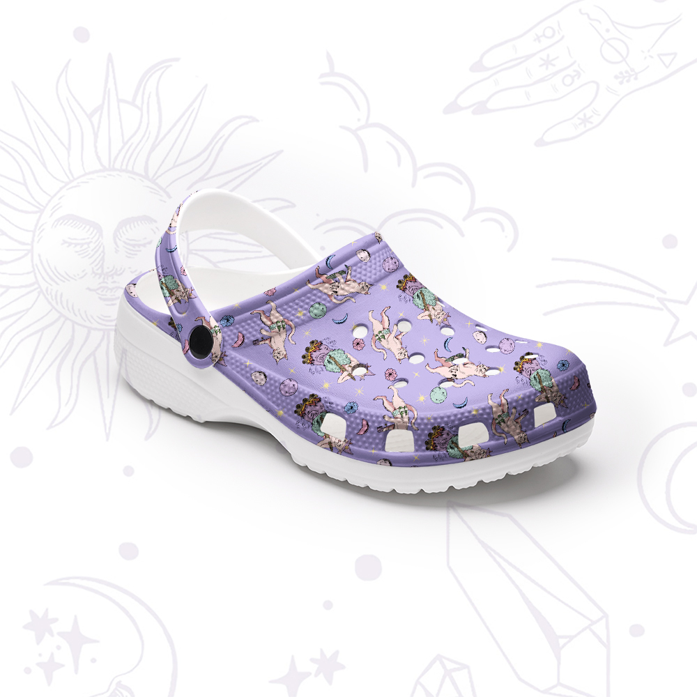 Purplehecate Cat Coven Rubber Clogs