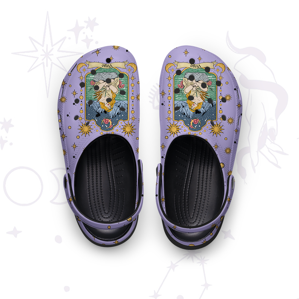 Purplehecate Virgo Zodiac Rubber Clogs