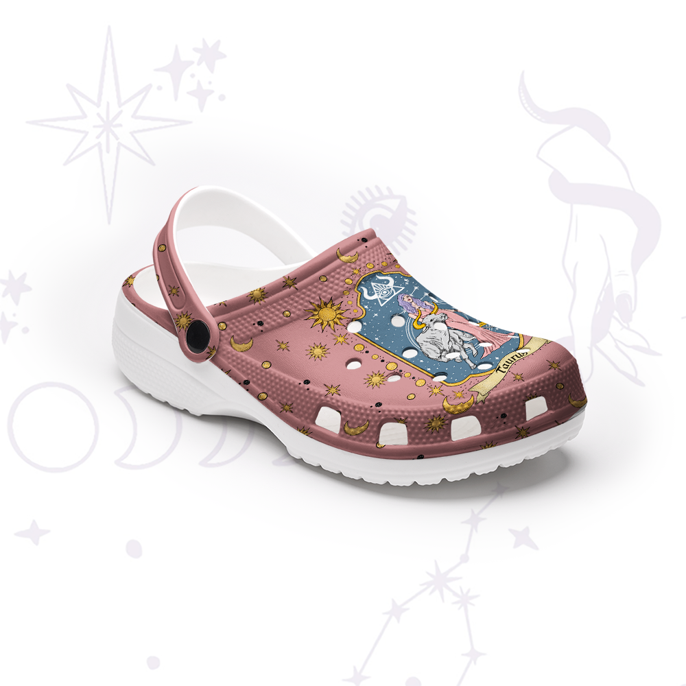Purplehecate Taurus Zodiac Rubber Clogs