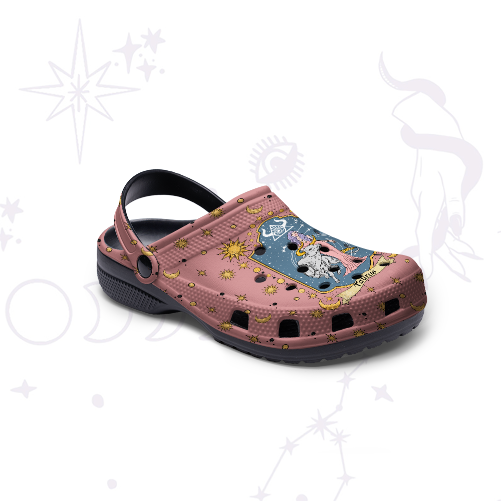 Purplehecate Taurus Zodiac Rubber Clogs