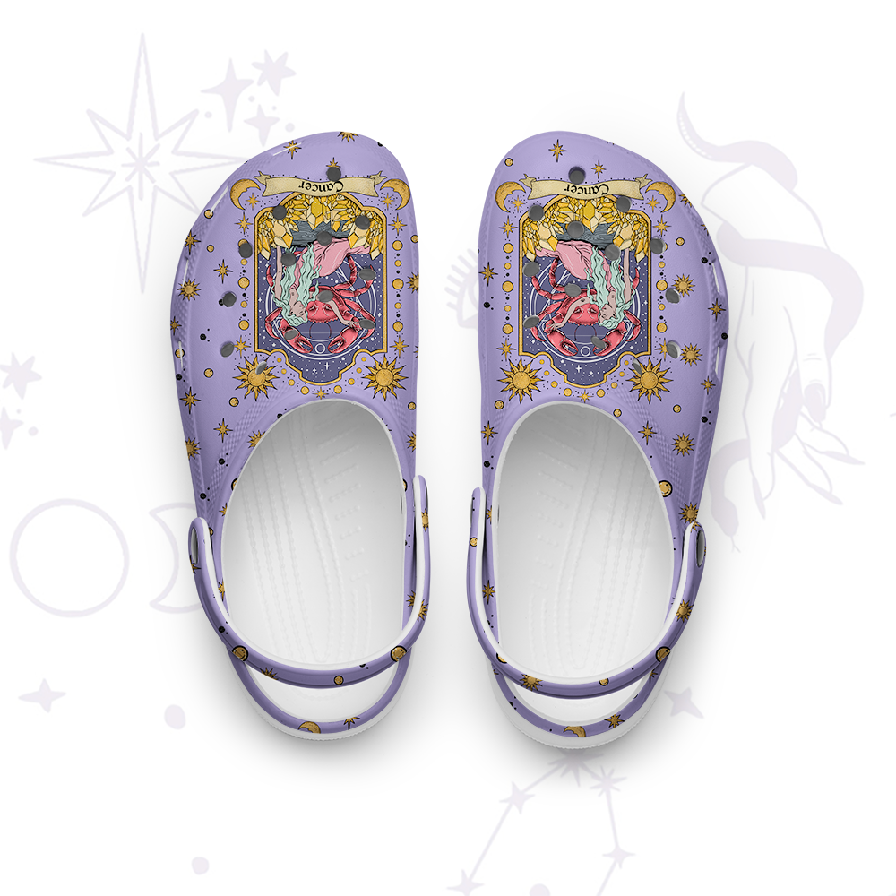 Purplehecate Cancer Zodiac Rubber Clogs