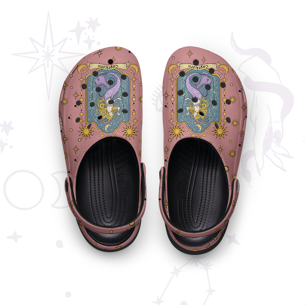 Purplehecate Capricorn Zodiac Rubber Clogs