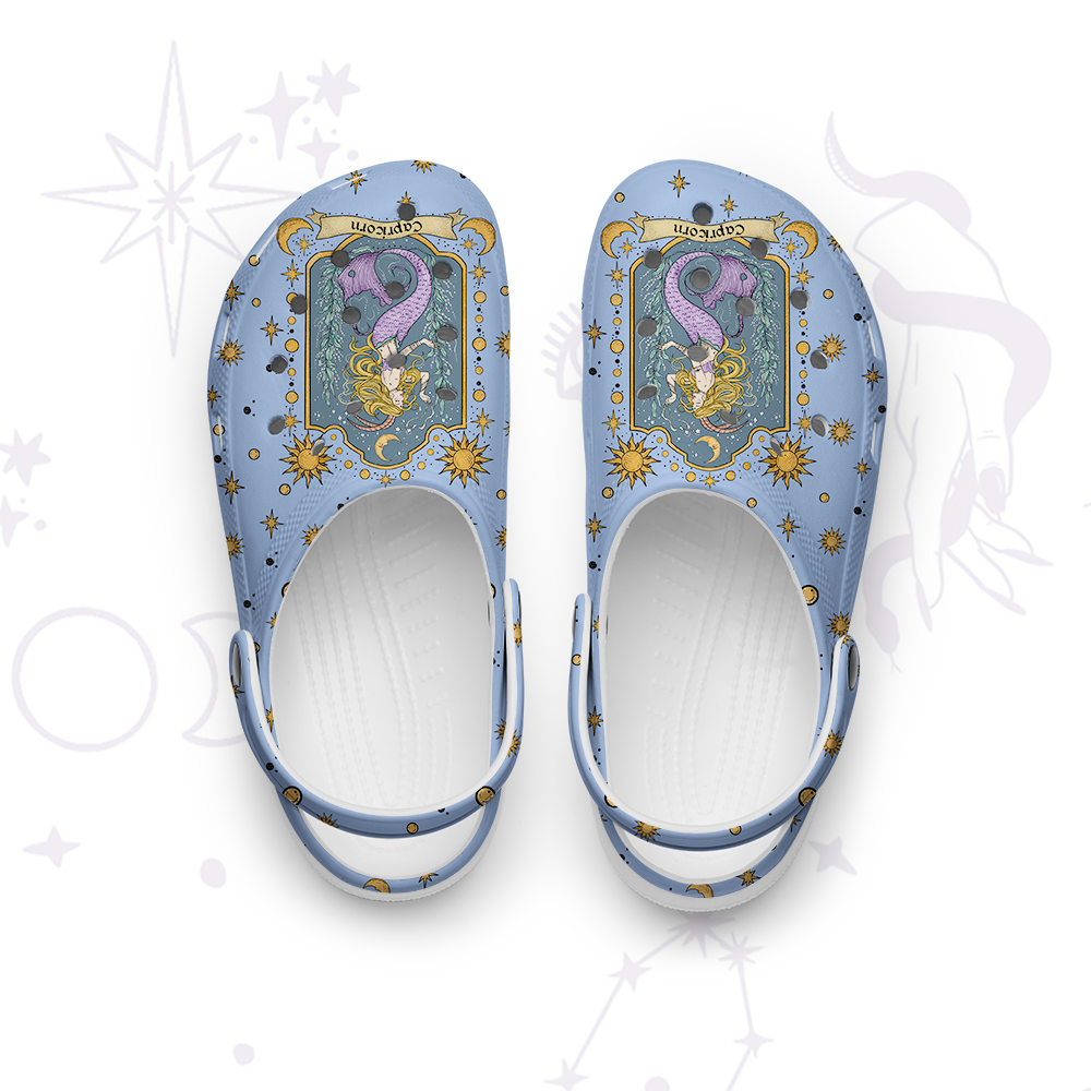 Purplehecate Capricorn Zodiac Rubber Clogs