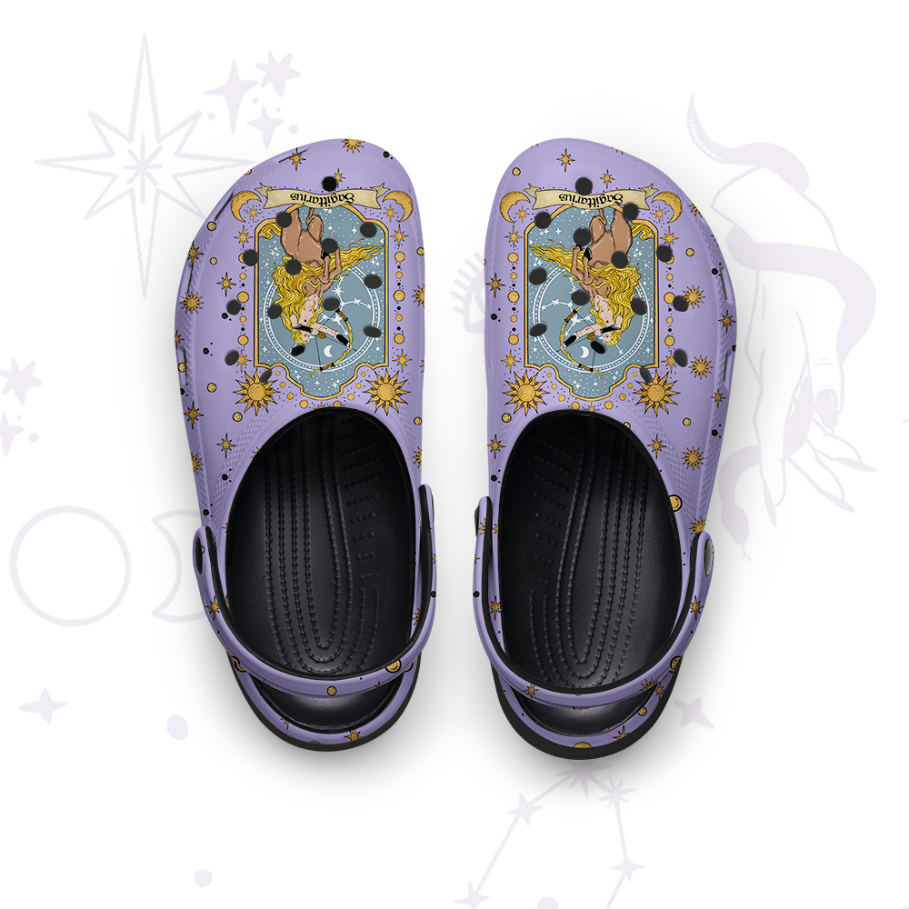 Purplehecate Sagittarius Zodiac Rubber Clogs