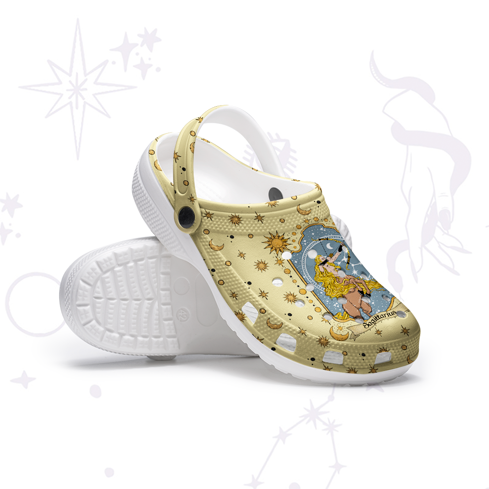 Purplehecate Sagittarius Zodiac Rubber Clogs