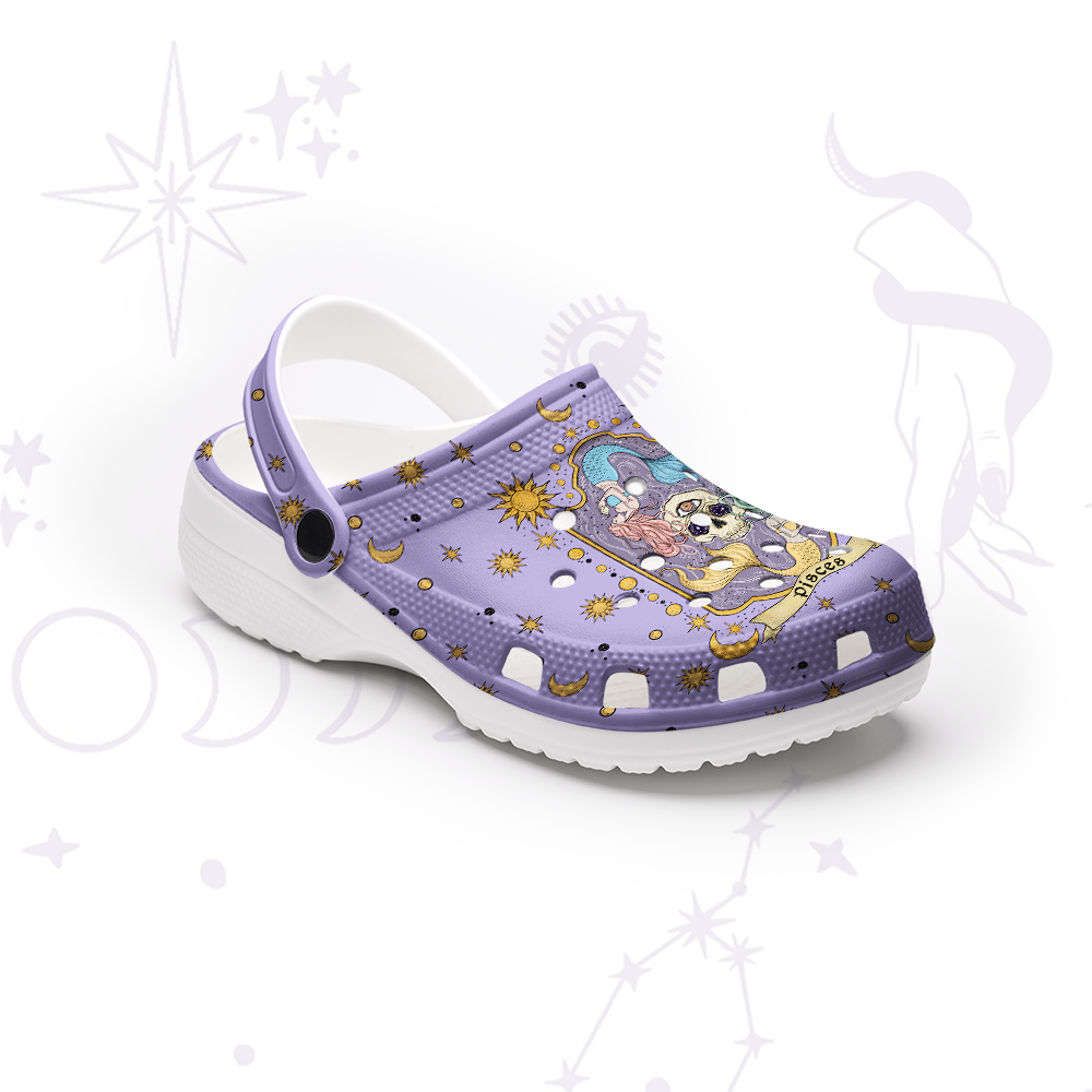 Purplehecate Pisces Zodiac Rubber Clogs