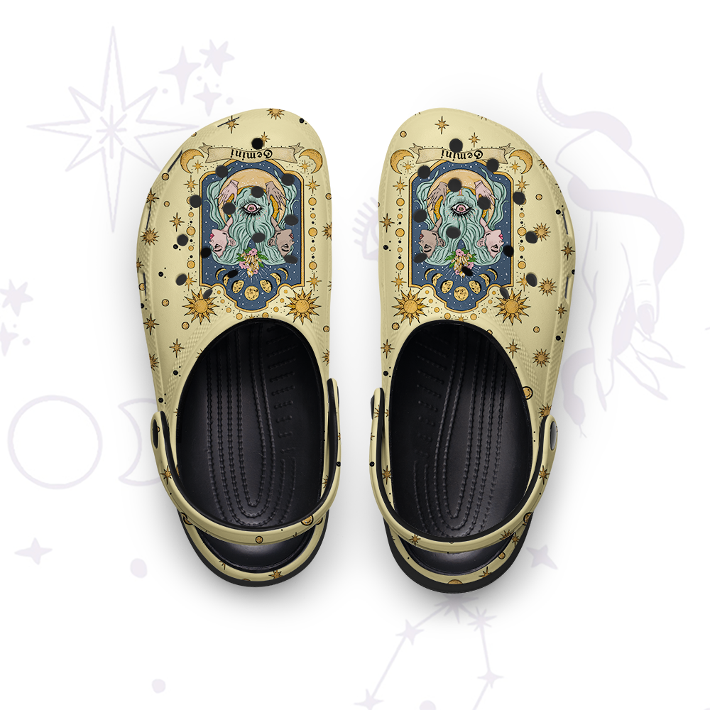 Purplehecate Gemini Zodiac Rubber Clogs
