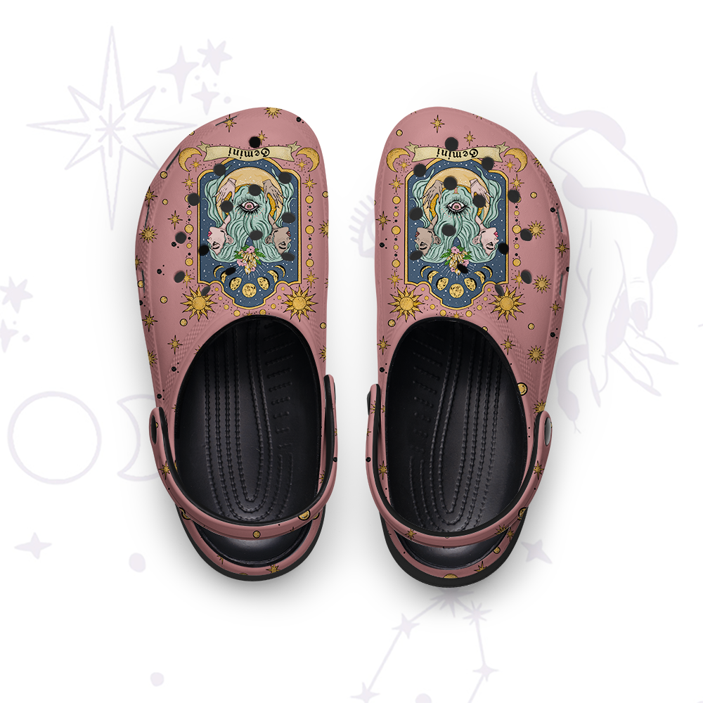 Purplehecate Gemini Zodiac Rubber Clogs