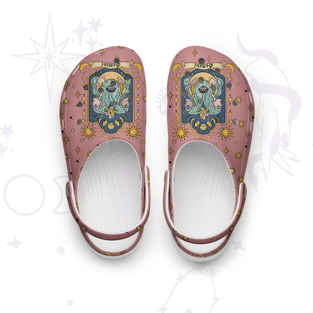 Purplehecate Gemini Zodiac Rubber Clogs
