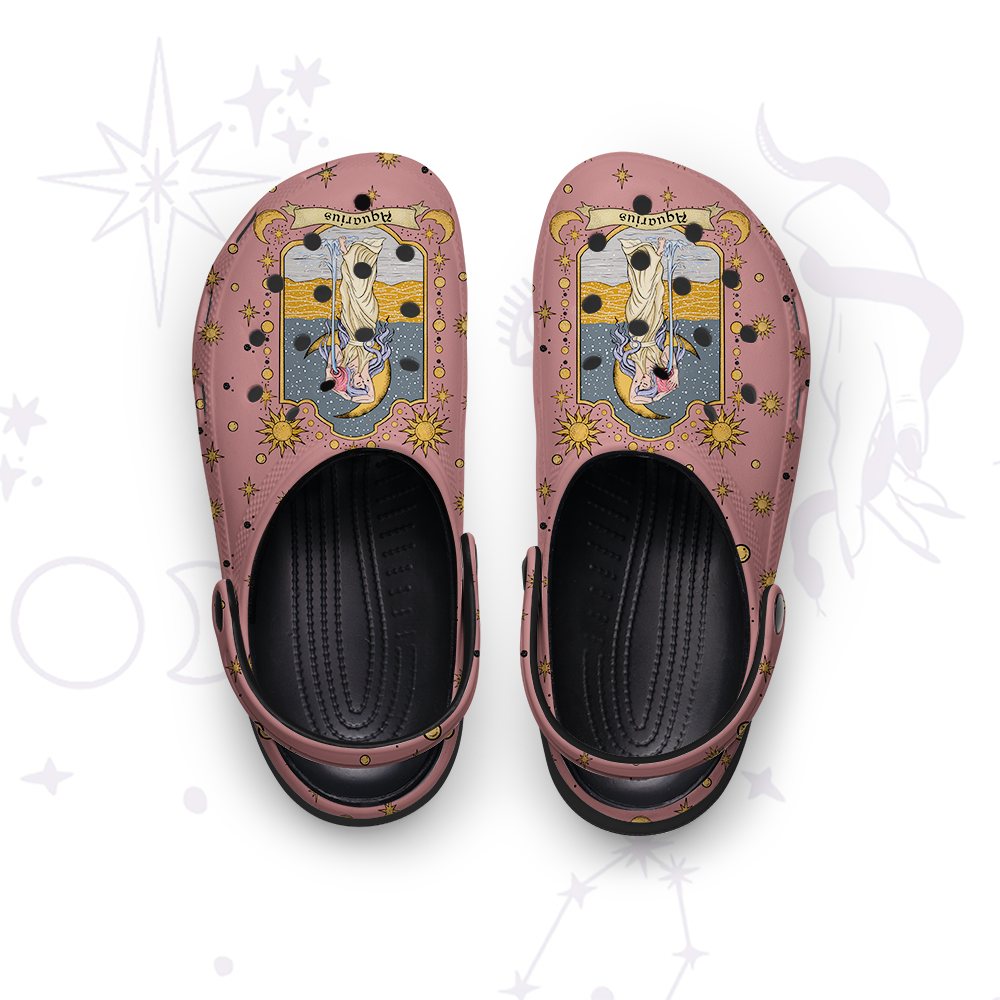 Purplehecate Aquarius Zodiac Rubber Clogs