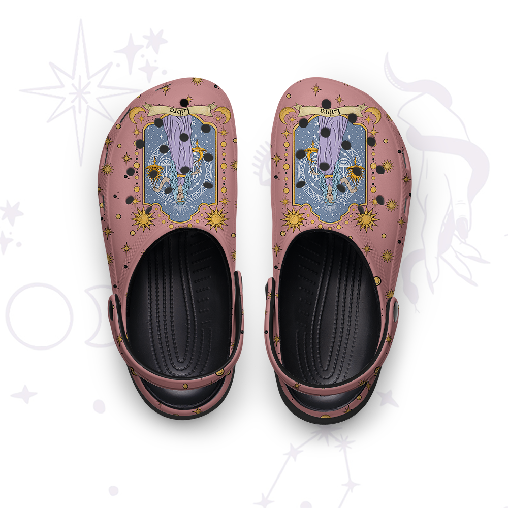 Purplehecate Libra Zodiac Rubber Clogs