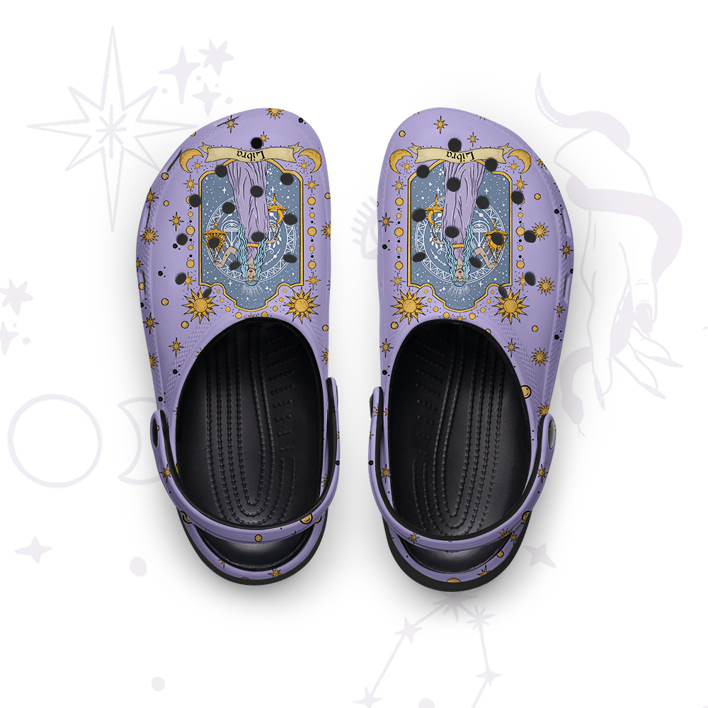 Purplehecate Libra Zodiac Rubber Clogs
