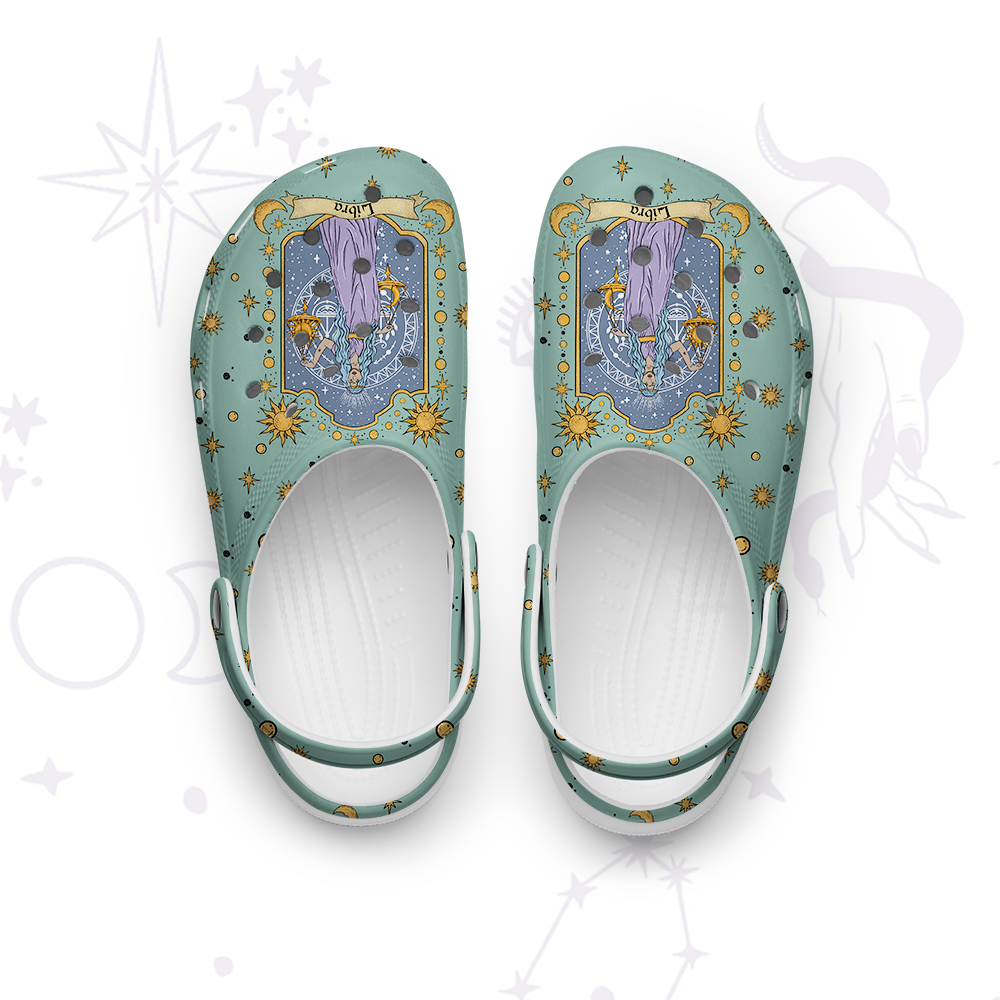 Purplehecate Libra Zodiac Rubber Clogs