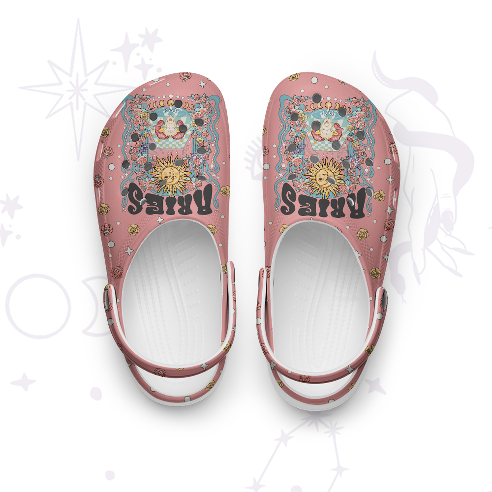 Magic Purplehecate Aries Spirit Zodiac Rubber Clogs