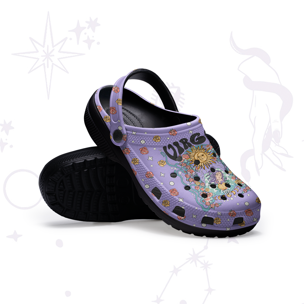 Purplehecate Virgo Spirit Zodiac Rubber Clogs