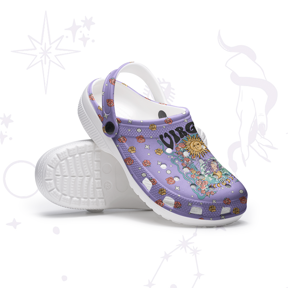 Purplehecate Virgo Spirit Zodiac Rubber Clogs