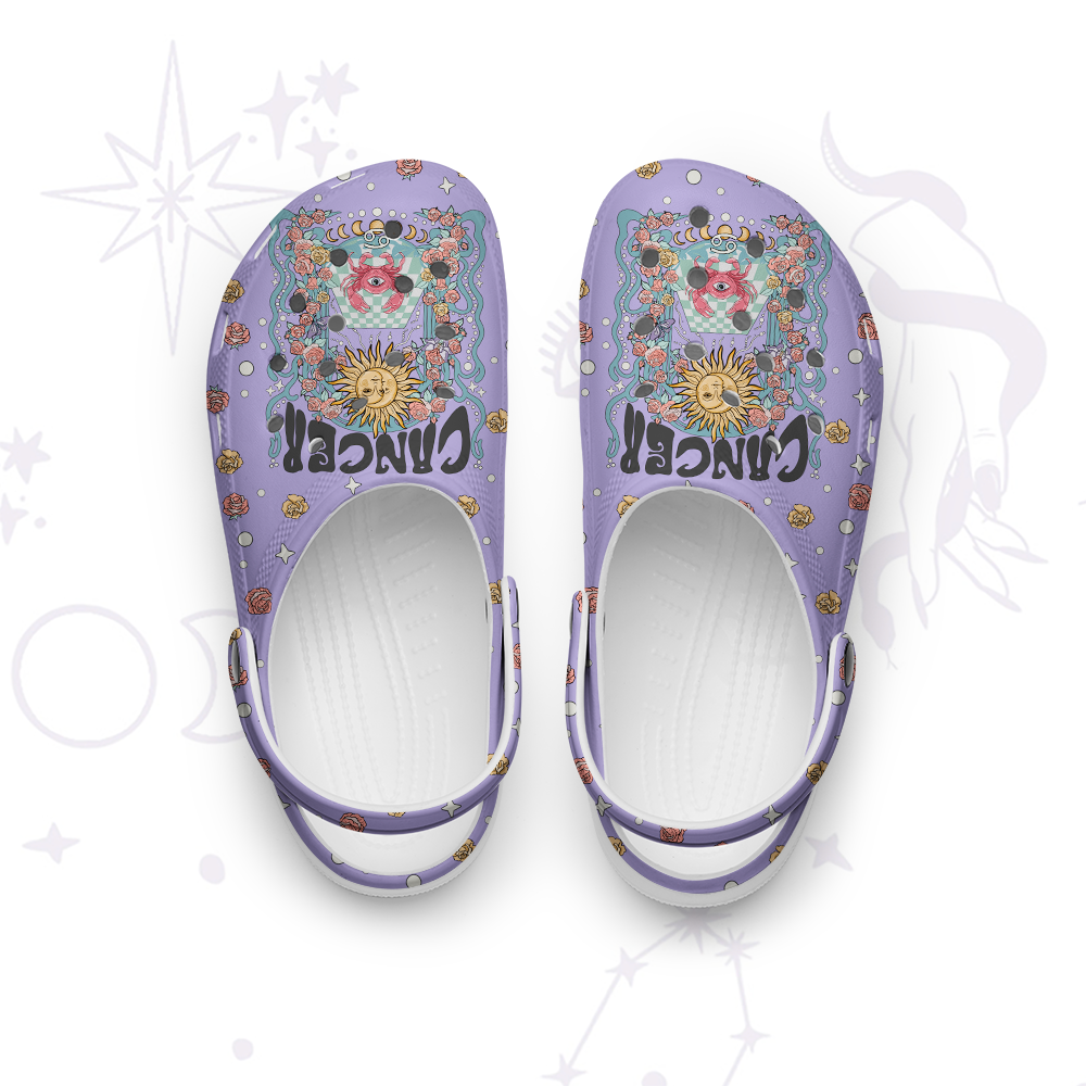 Purplehecate Cancer Spirit Zodiac Rubber Clogs