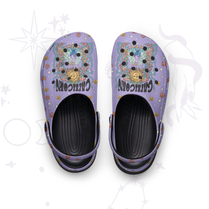 Purplehecate Capricorn Spirit Zodiac Rubber Clogs