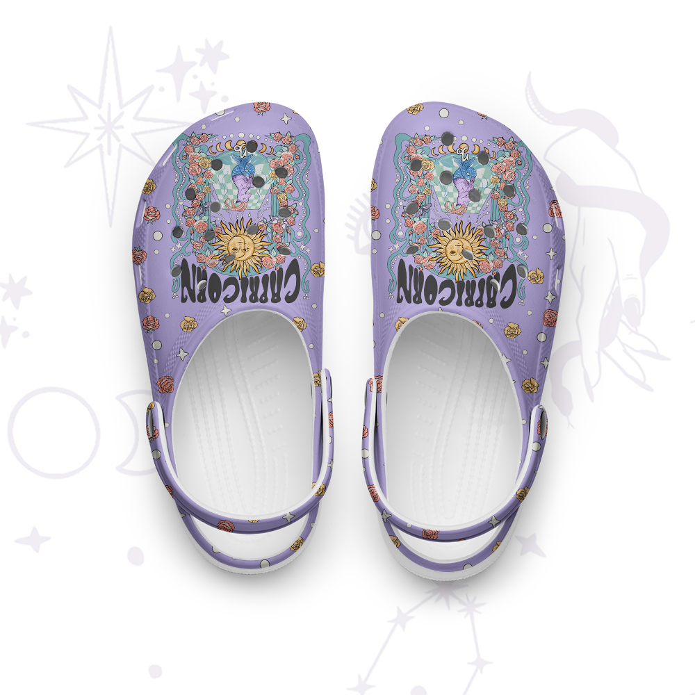 Purplehecate Capricorn Spirit Zodiac Rubber Clogs