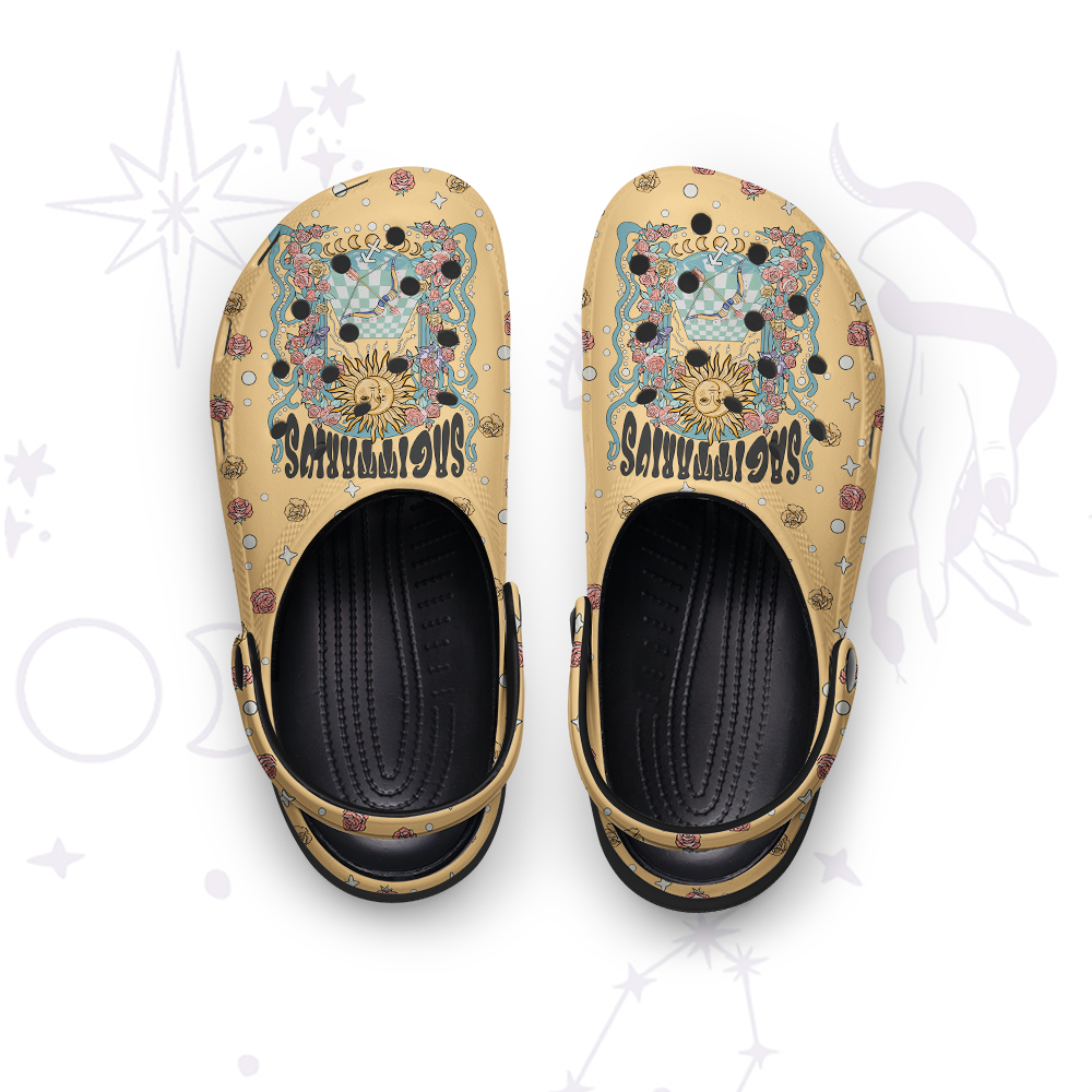 Purplehecate Sagittarius Spirit Zodiac Rubber Clogs